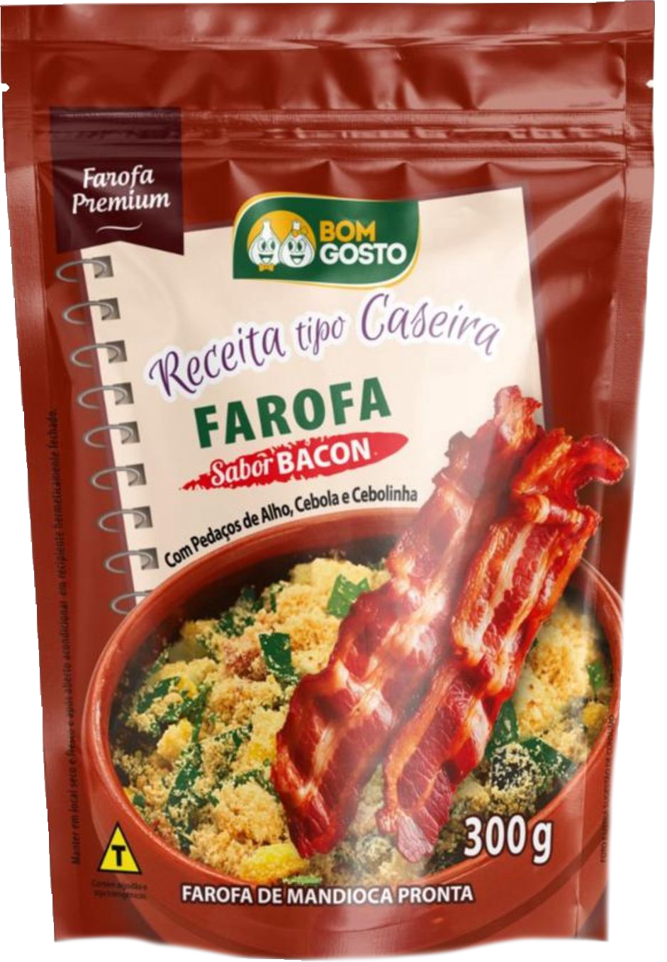 Embalagem de Farofa Sabor Bacon Bom Gosto